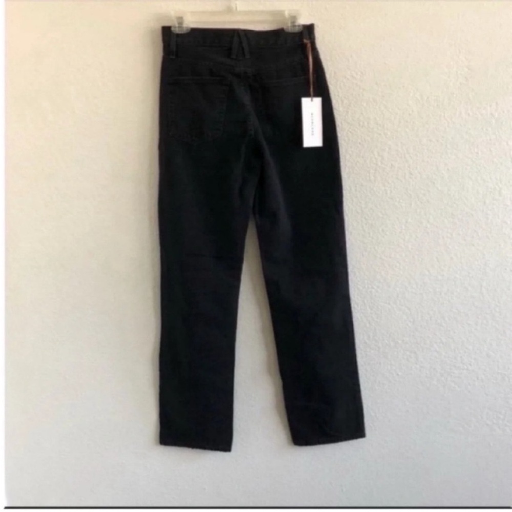 NWT SLVRLAKE London High Rise Straight Leg Jeans Black - Picture 3 of 10